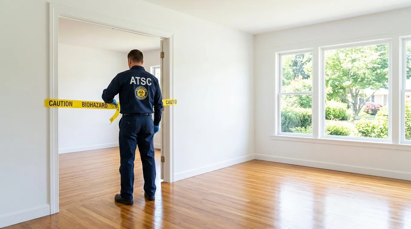 Certified biohazard cleanup crew performing Decomposition Cleanup in Putnam